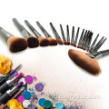 Koleksi brush profesional 18pc dengan tas PU hitam